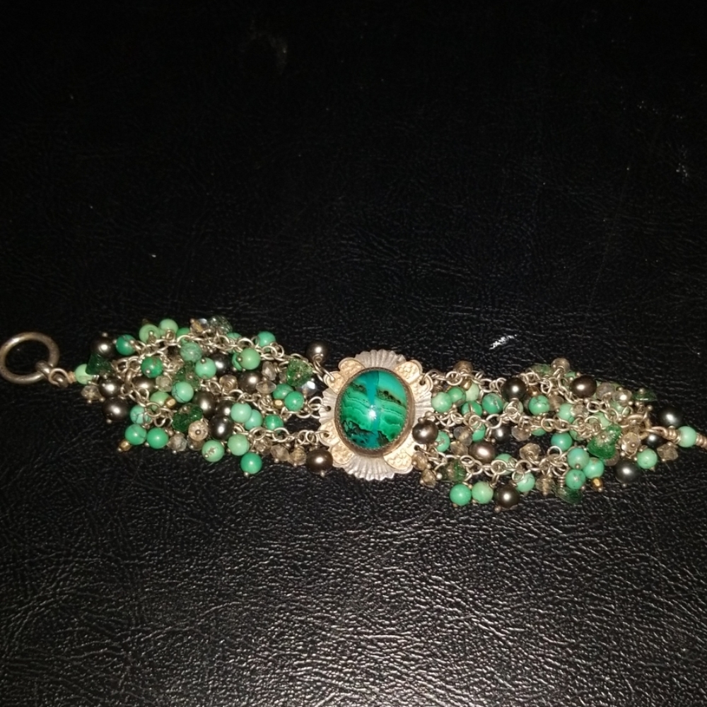 Turquoise  and silver bracelet